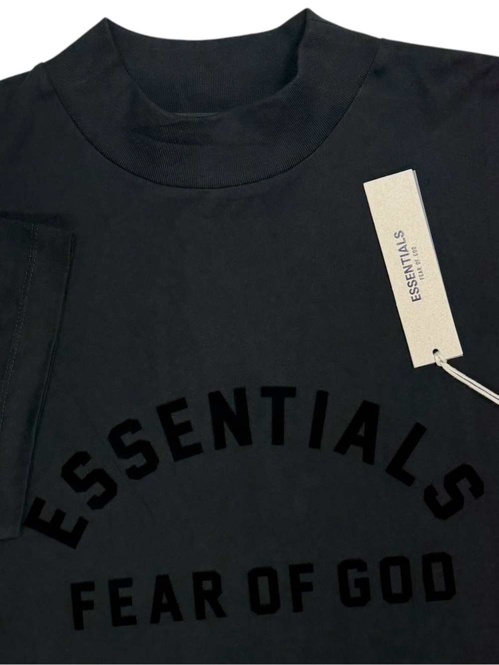 Fear of God Essentials Shirt Men Medium Black FOG Logo Oversized 90s Heavy T NWT